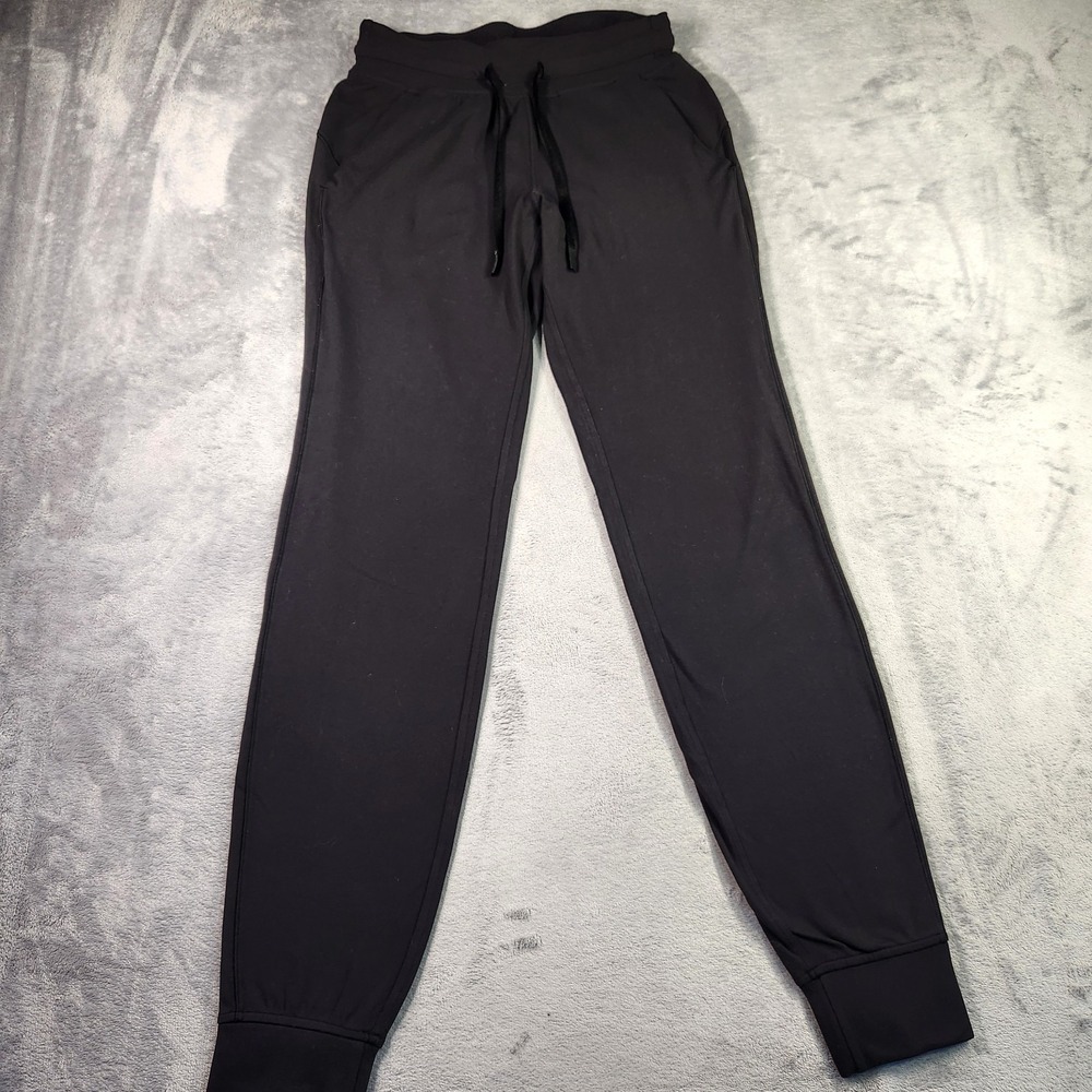 Lululemon Pants Womens 2 Black High Rise Ready to Rulu Jogger Sweatpants Pockets